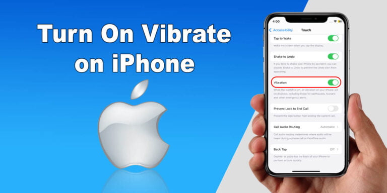 Turn On Vibrate on iPhone